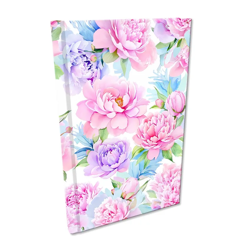 Notes A5 kratka Soft Touch Kwiaty Pastel, EV-Corp, 192 strony
