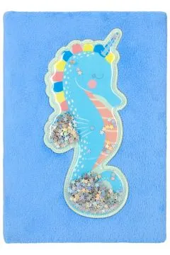 Notes A5 pluszowy Seahorse, Starpak, notatnik w linie z cekinami