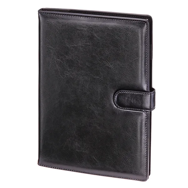 Notes A5 Premium Genua czarny, wymienny wkład w kratkę