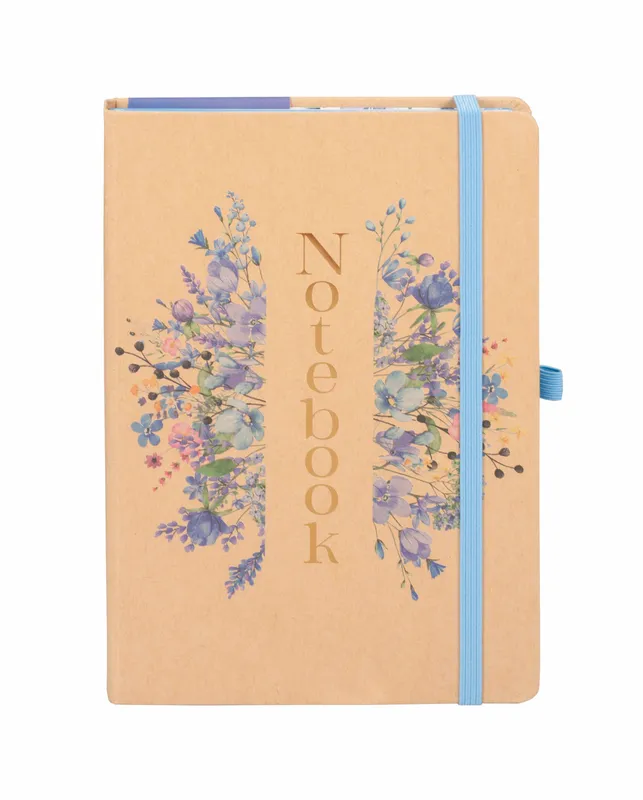 Notes Botanical A5 kratka Kraft Blue