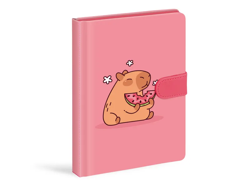 Notes na magnes 120 kartek Kapibara różowy
