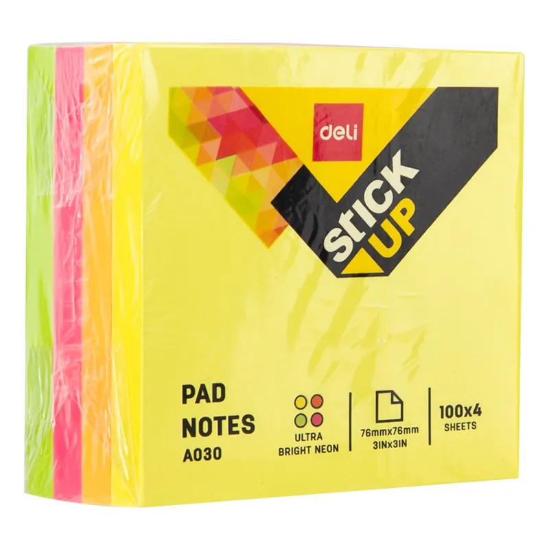 Notes samoprzylepny 76x76mm 400 kartek mix kolorów