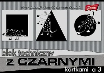 Blok techniczny A3 Unipap, czarne kartki, 10 szt.