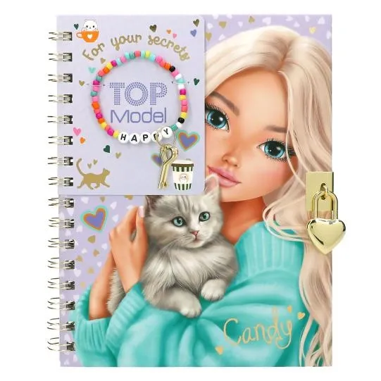 Pamiętnik z bransoletką i kluczykiem Top Model 14292A, DEPESCHE