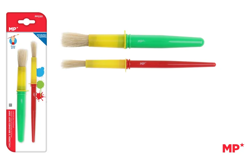 Pędzle dla dzieci z uchwytem EASY GRIP MP 2szt.blister (wariant 1)