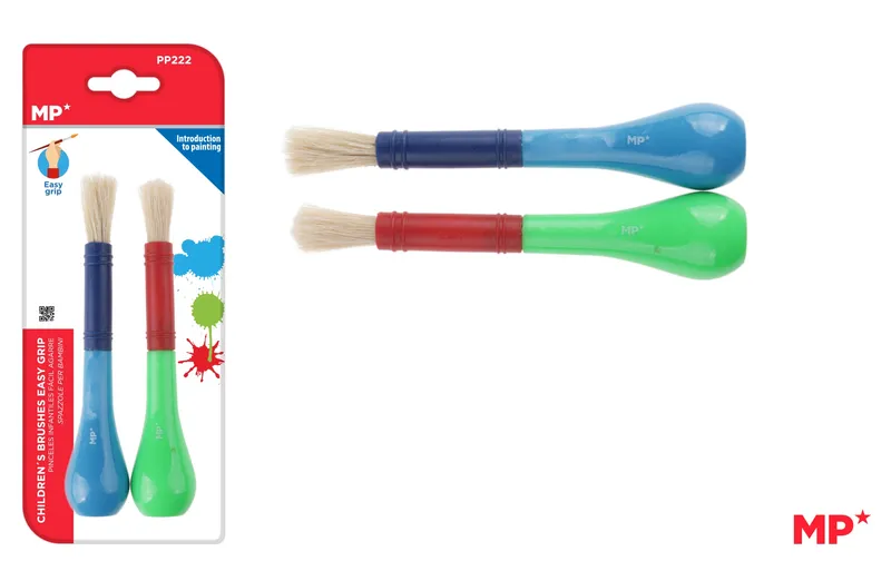 Pędzle dla dzieci z uchwytem EASY GRIP MP 2szt.blister (wariant 2)