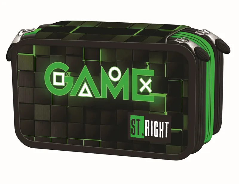 Piórnik 3-komorowy z wyposażeniem Green Game