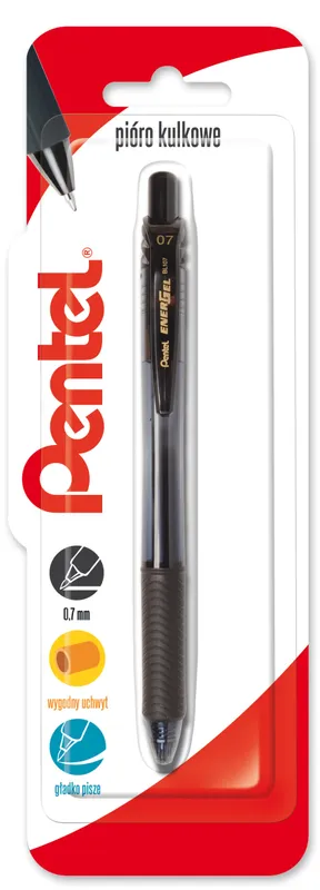 Pióro kulkowe 0,7 mm, EnerGel BL107 czarny 1 szt.