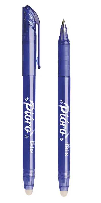 Pióro kulkowe wymazywalne 0,5mm niebieskie Tetis
