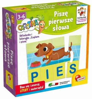 Piszę pierwsze słowa Carotina, Lisciani, gra edukacyjna