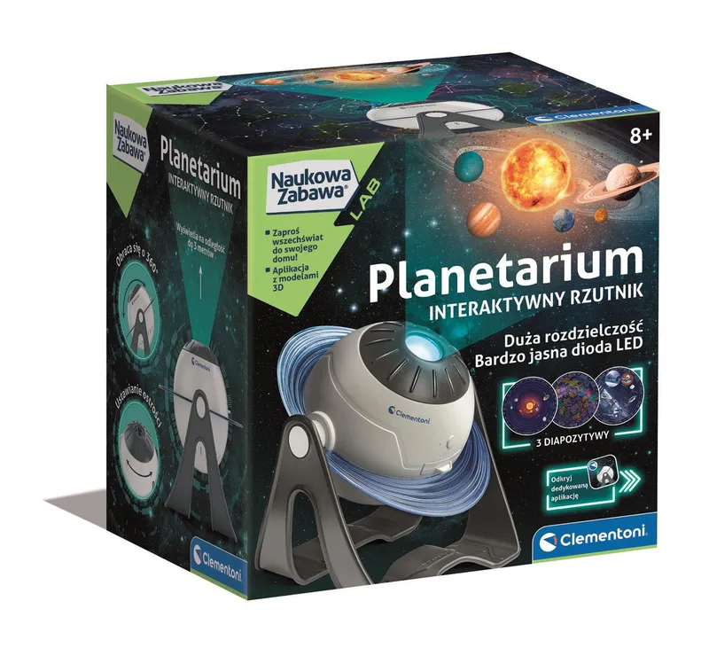 Planetarium Interaktywny Rzutnik 50871, zabawka edukacyjna Clementoni