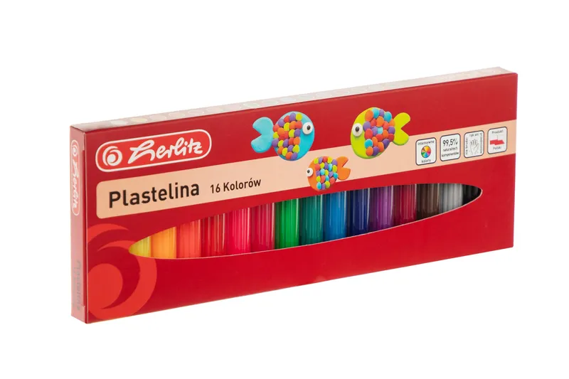 Plastelina 16 kolorów Herlitz, niebrudząca
