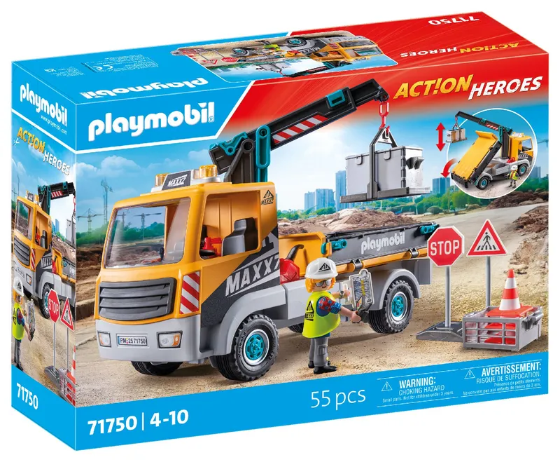 Playmobil Ciężarówka budowlana z dźwigiem 71750, zestaw