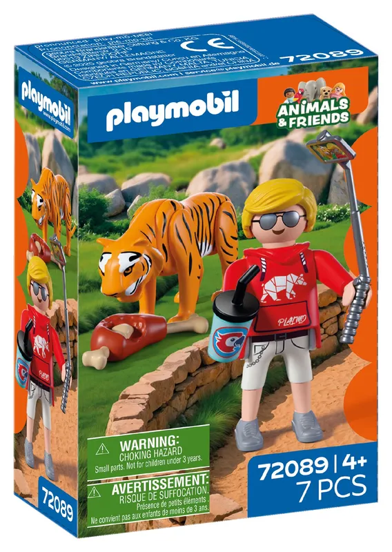 Playmobil Zoo Tygrys i odwiedzający 72089, figurki i zwierzę