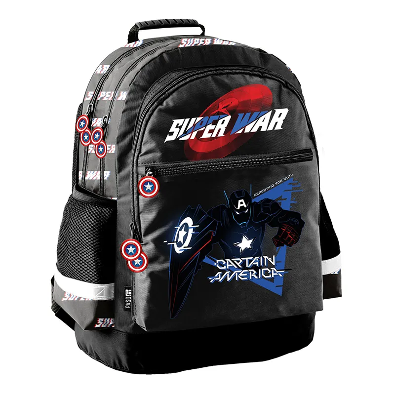 Plecak 2-komorowy Marvel Captain America, PASO, AV26KK-116