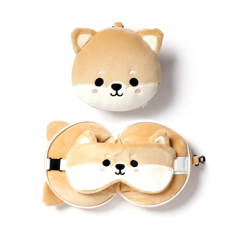 Poduszka podróżna z maską na oczy Pies Shiba CUSH230