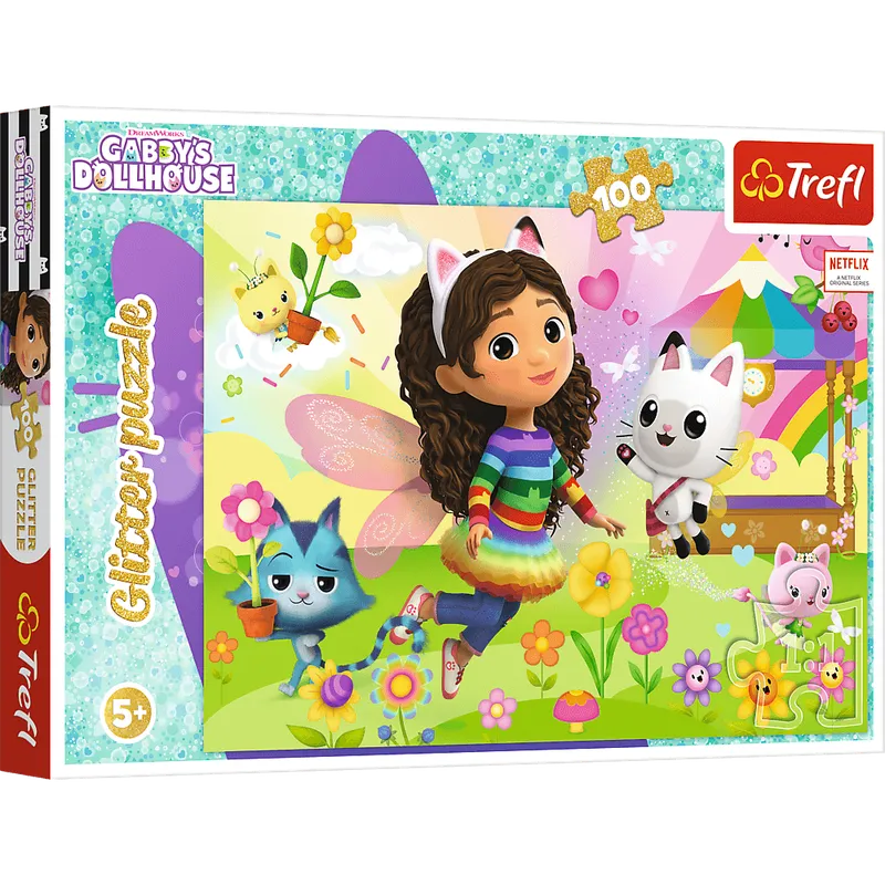 Puzzle 100 Glitter Brokatowa Gabby