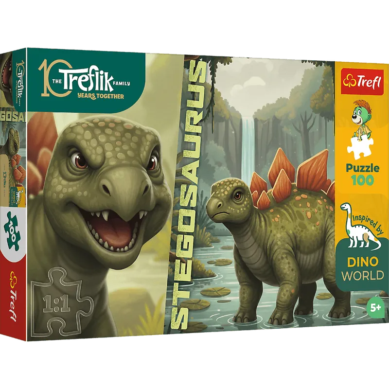 Puzzle 100 Stegosaurus Dino World Treflików