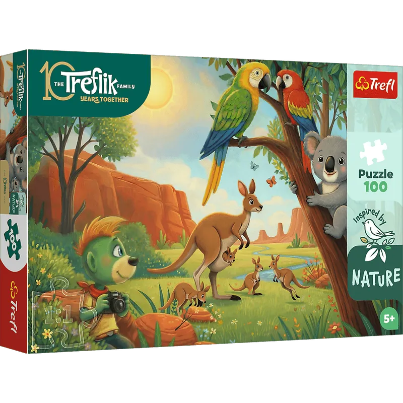 Puzzle 100 Koala i Kangury Rodzina Treflików