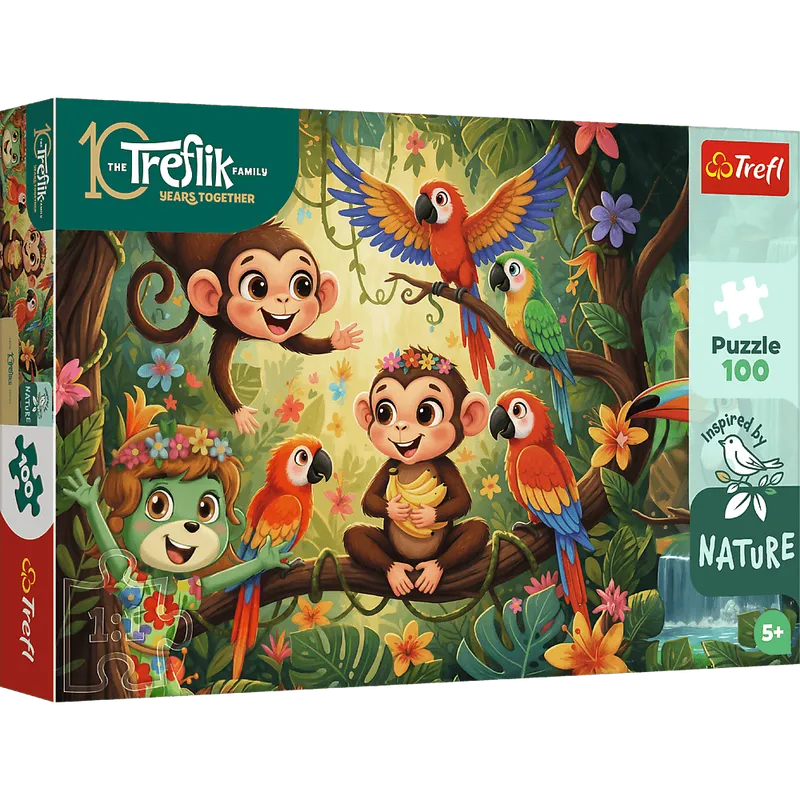 Puzzle 100 Małpki i przyjaciele Trefl 16570