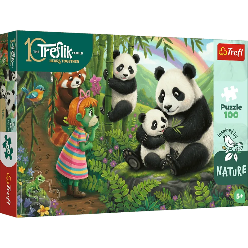 Puzzle 100 Pandy Rodzina Treflików Trefl 16595