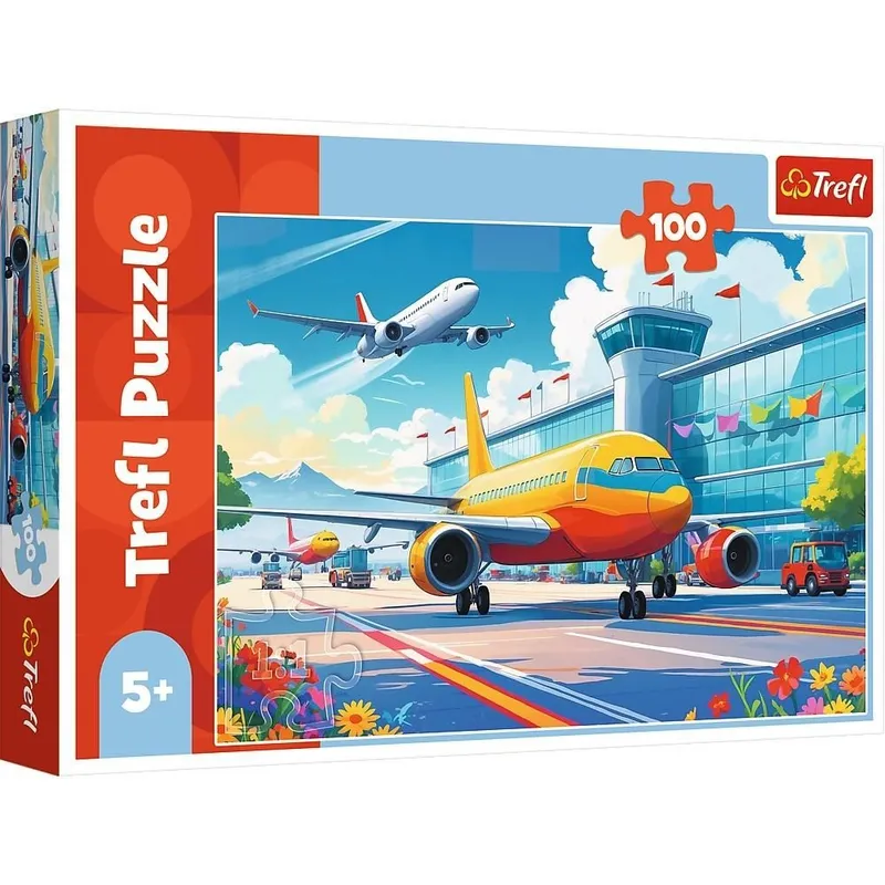Puzzle 100 Król przestworzy Trefl, obrazek z samolotem