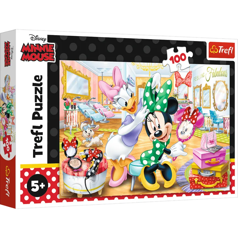 Puzzle 100 Minnie w salonie kosmetycznym