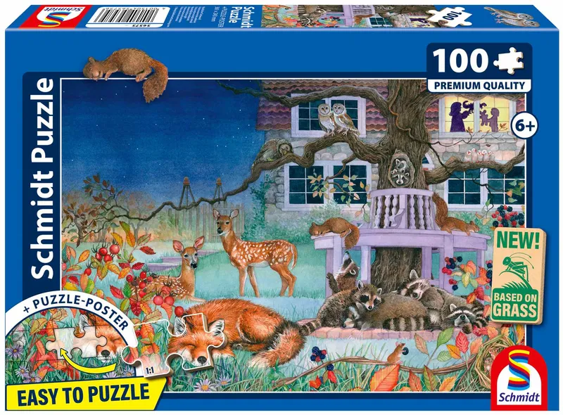 Puzzle 100 PQ Zwierzęta Nocą