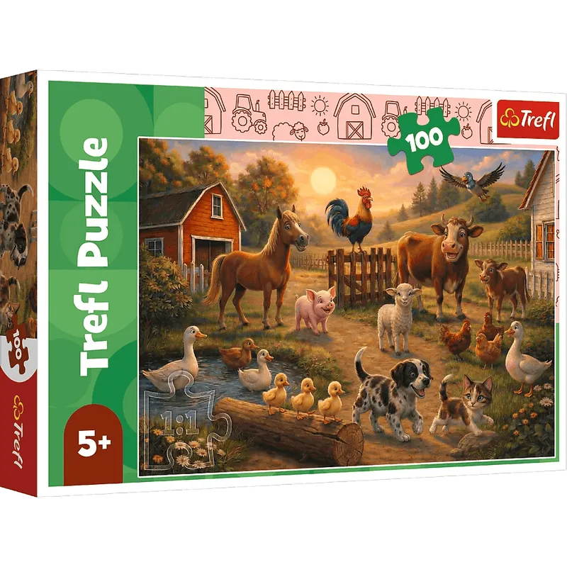Puzzle 100 Przyjaciele ze Wsi