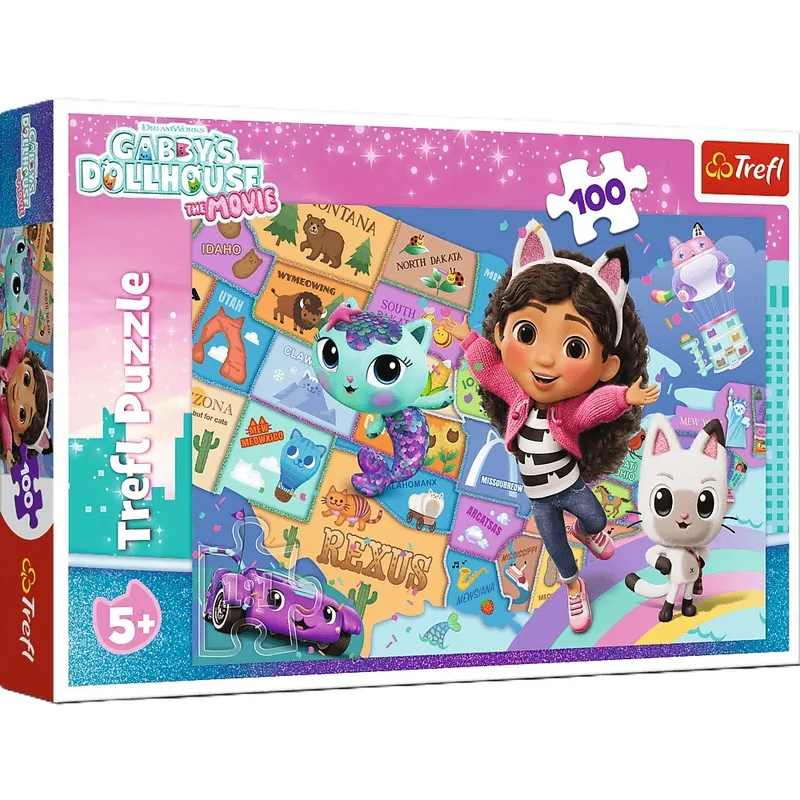 PUZZLE 100 Przyjaźń w kocim domku Universal Gabby's Dollhouse