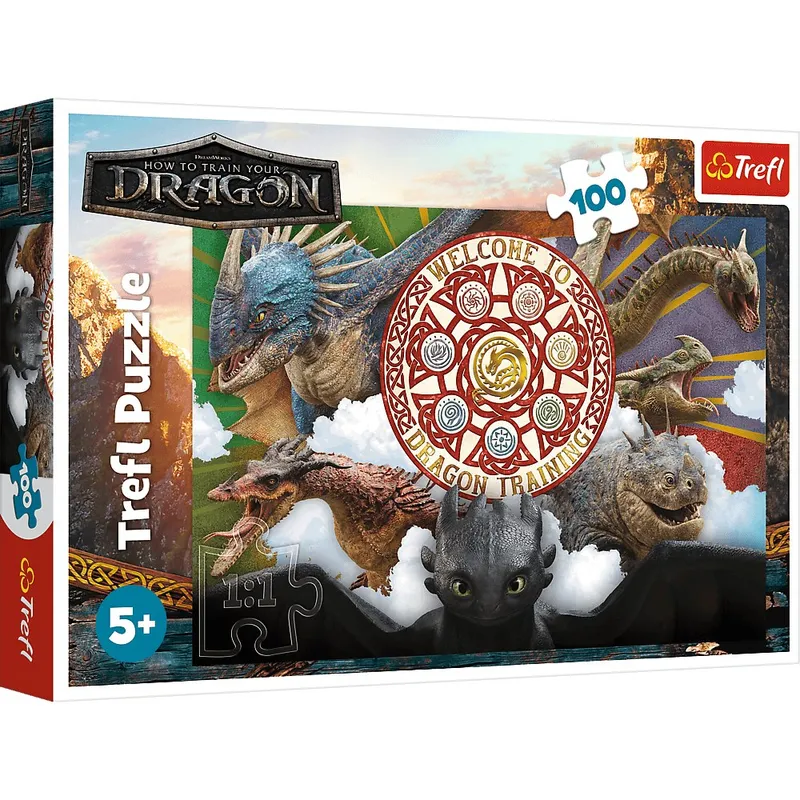 Puzzle 100 Smoki w Akcji Trefl