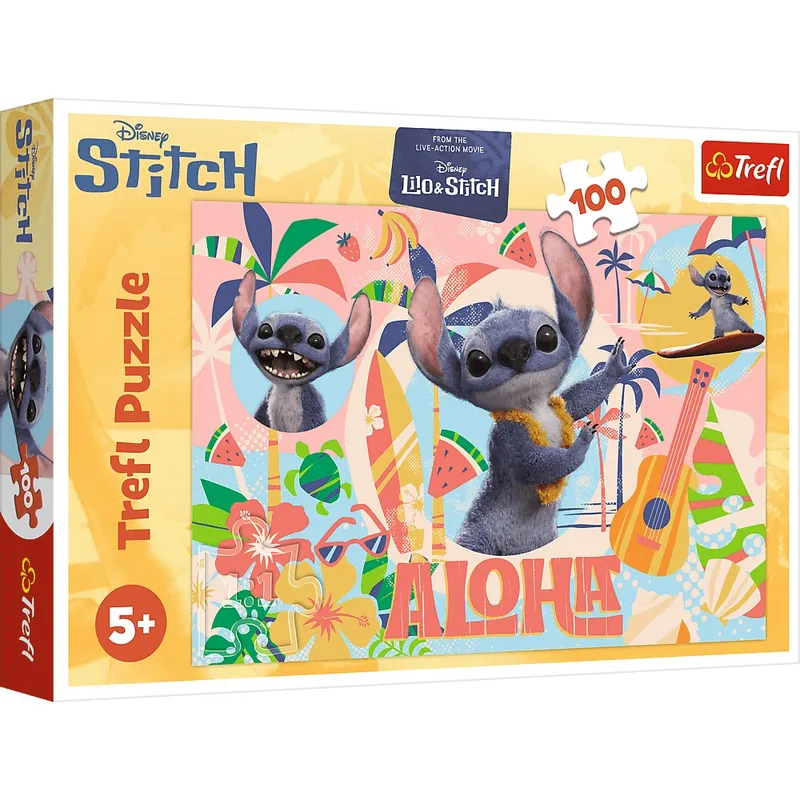 Puzzle 100 Stitch i Przyjaciele w Akcji Trefl