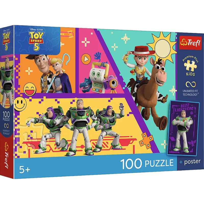 Puzzle 100 Trefl Premium Plus Kids Zabawki w akcji Toy Story