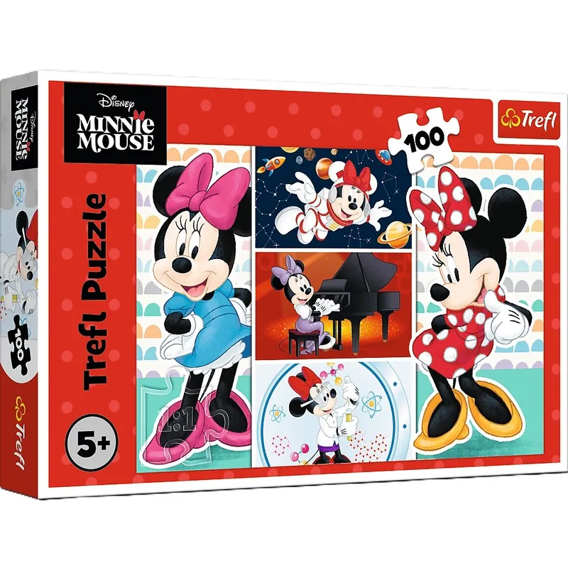 Puzzle 100 Zabawna Minnie Trefl
