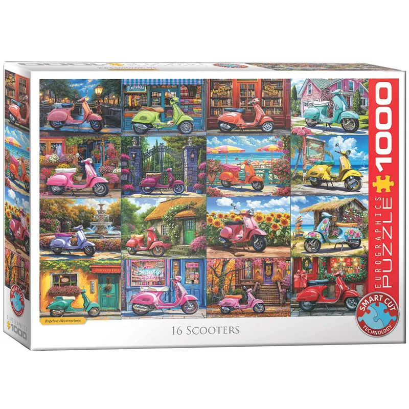 Puzzle 1000 elementów 16 Skuterów Eurographics