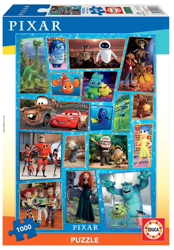 Puzzle 1000 elementów Bohaterowie bajek Disney Pixar Educa