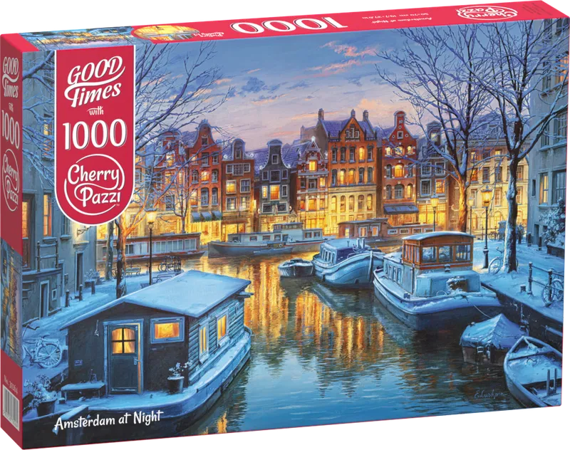 Puzzle 1000 elementów Cherry Pazzi Amsterdam at Night zima