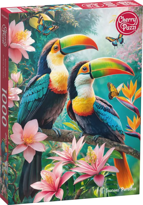 Puzzle 1000 elementów CherryPazzi Toucans' Paradise