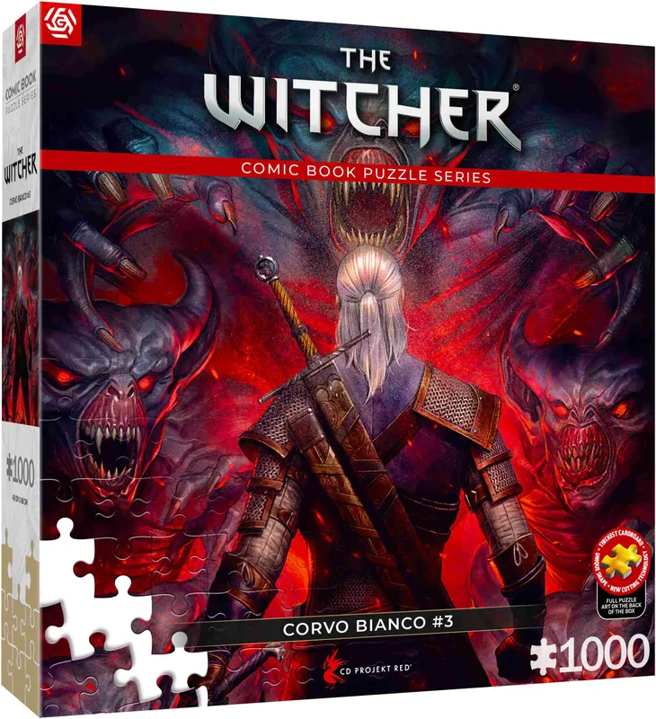 Puzzle 1000 elementów Comic Book The Witcher Wiedźmin Corvo Bianco