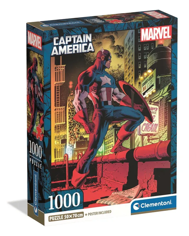Puzzle 1000 Panorama Compact Captain America Clementoni