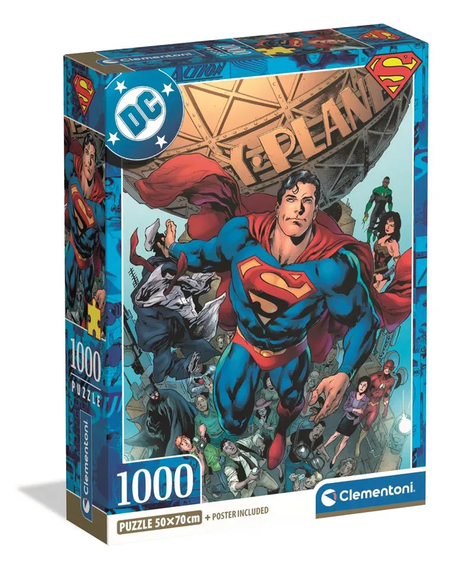 Puzzle 1000 elementów Compact DC Superman Clementoni
