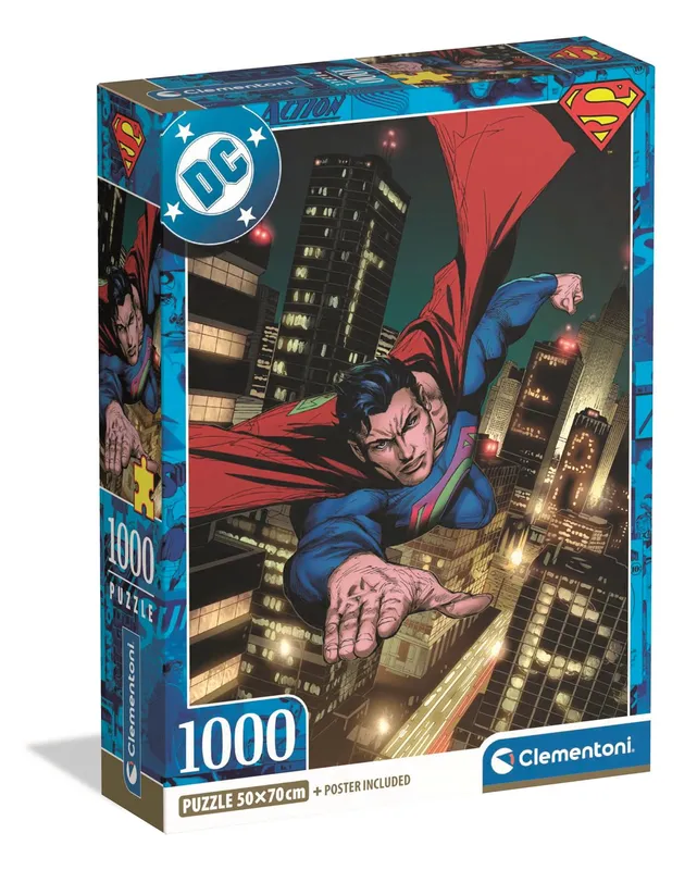 Puzzle 1000 elementów Clementoni Compact DC Superman