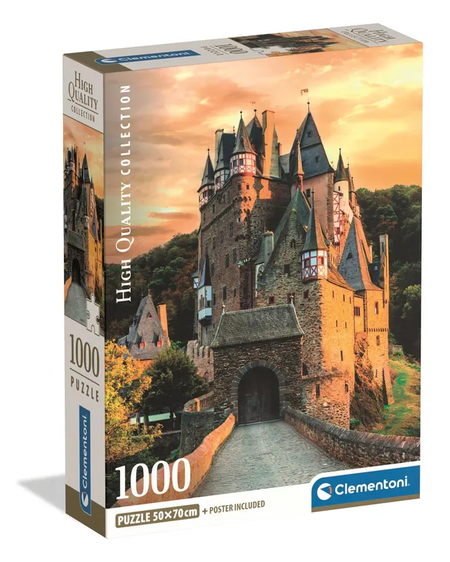 Puzzle 1000 el. Golden Hour At Eltz Castle, Clementoni Compact