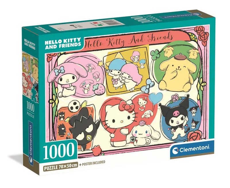 Puzzle 1000 el. Hello Kitty, Clementoni Compact