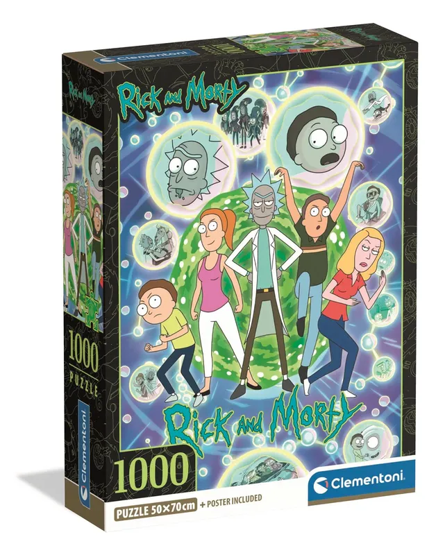 Puzzle 1000 el. Rick and Morty, Clementoni Compact