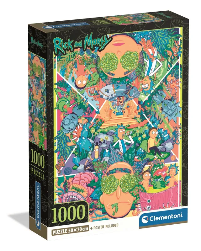Puzzle 1000 el. Rick and Morty, Clementoni Compact
