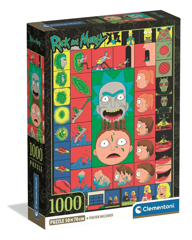 Puzzle 1000 Compact Rick and Morty Clementoni