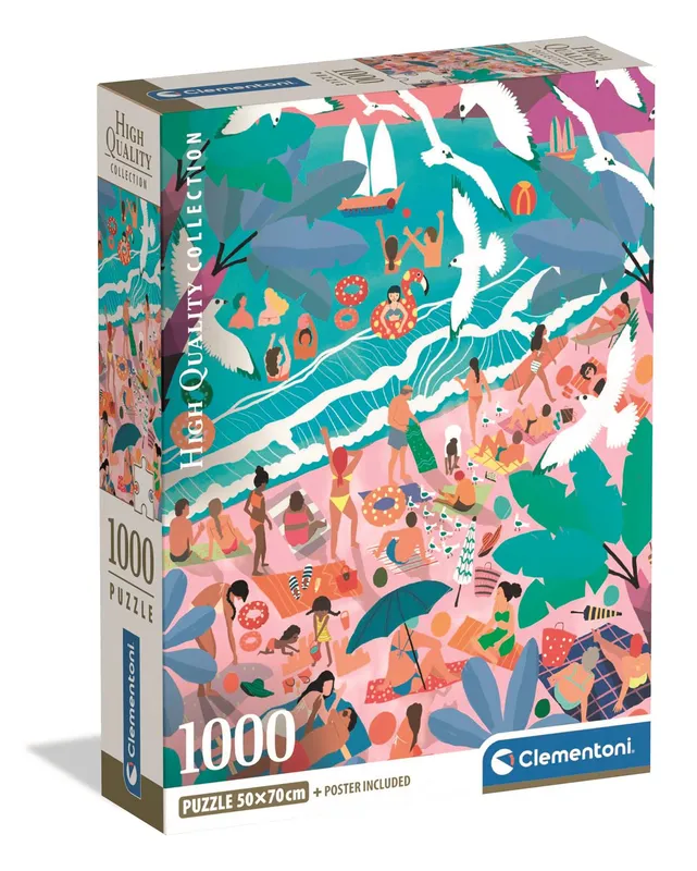 Puzzle 1000 Compact Sunday at the beach