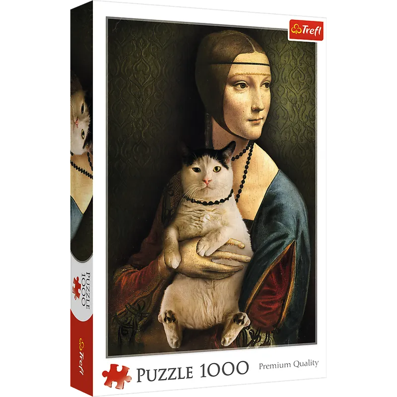 Puzzle 1000 Dama z kotem