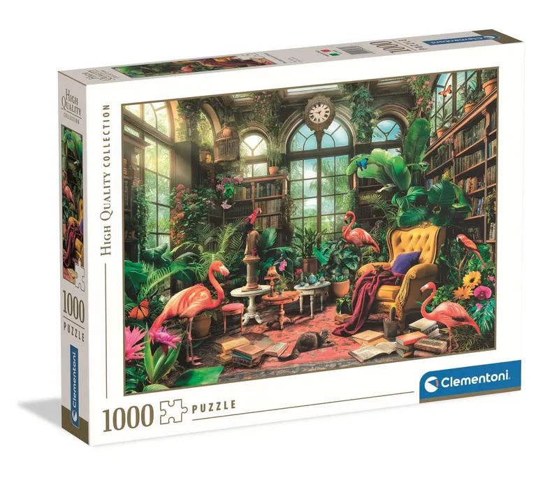 Puzzle 1000 HQ The Greenhouse Library Clementoni